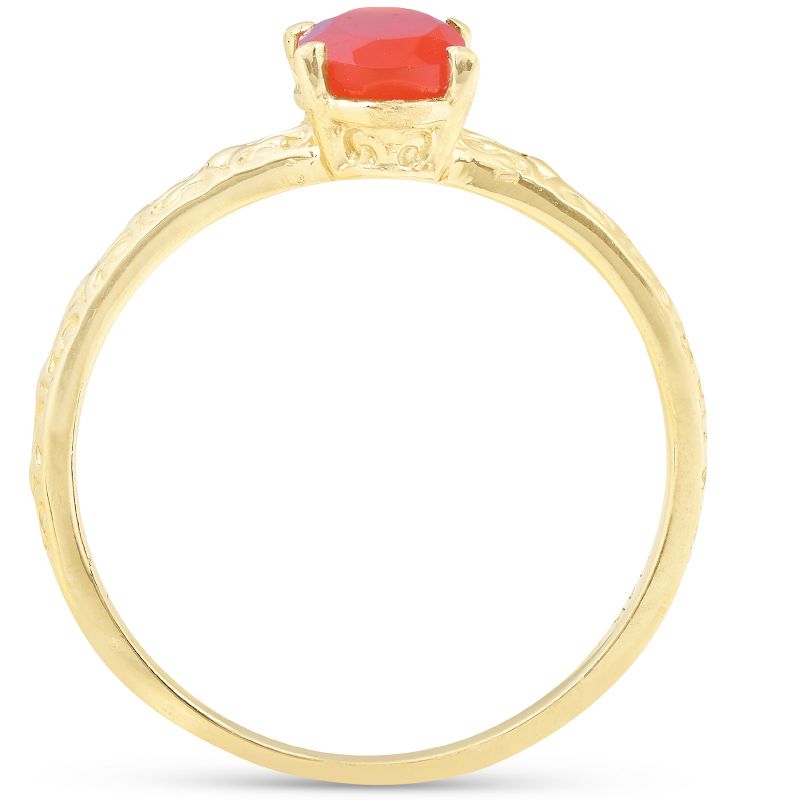 Pompeii3 1ct Mexican Fire Opal Vintage Ring 14k Yellow Gold, 2 of 6