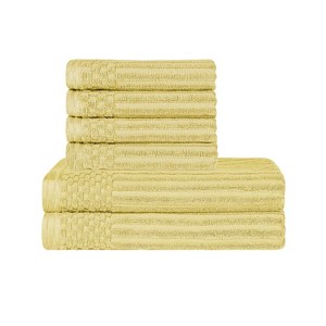 Modern Ribbed Cotton  Assorted Towel Set by Blue Nile Mills - 1 of 4