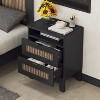 NicBex Nightstand Bedside End Table with Metal Handle Drawers for Bedroom & Living Room - 4 of 4