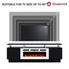 AOXUN Fireplace TV Stand with 36" Electric Fireplace, 70" 2 Tier TV Console Stand for TVs Up to 80", LED Light Entertainment Center, Fireplace, Black - 4 of 4