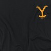 Women's Yellowstone Y Symbol Front Left Chest Loose T-Shirt Black - 2 of 4