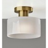 Adesso Rhodes Flush Mount Antique Brass: 9" Glass Shade, ETL Listed, Dimmable Ceiling Light Fixture - 3 of 3