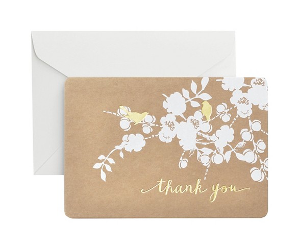 Gartner Studios Foil Bird on Kraft Card Pack - 50 Ct