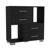 Depot E-Shop Dresser 35"H , Two Open Shelves, Four Drawers, Metal Handles - 2 of 4