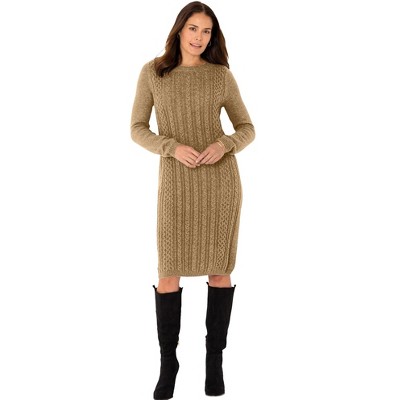 Woman Within Plus Size Cable Knit Sweater Dress