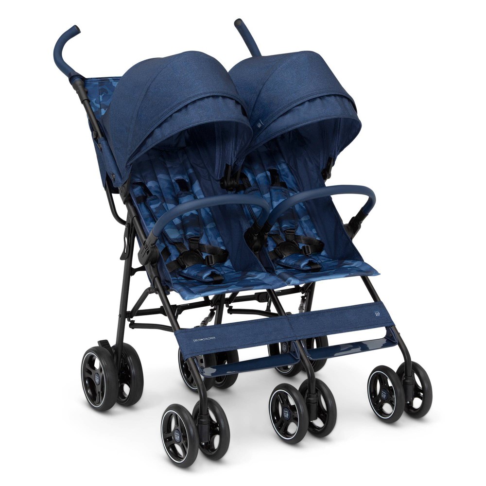 Photos - Pushchair babyGap by Delta Children Classic Double Stroller - Navy Camo