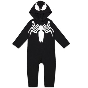 Marvel Avengers Captain America Baby Zip Up Cosplay Coverall Newborn to Infant - 1 of 4