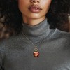 Ross-Simons Italian Red and Pink Murano Glass Heart Necklace in 18kt Gold Over Sterling - 2 of 4