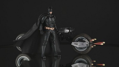 DC Comics Multiverse The Dark Knight Batpod with Batman Action Figure, 2 of 12, play video