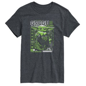 Men's - Star Wars - The Mandalorian Grogu Digital Short Sleeve Graphic T-Shirt - 1 of 4