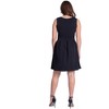 24seven Comfort Apparel Sleeveless Pleated Skater Dress with Pockets - 3 of 4