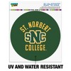 St. Norbert College Green Knights Logo Automotive Car Window Locker Circle Bumper Sticker - 2 of 4