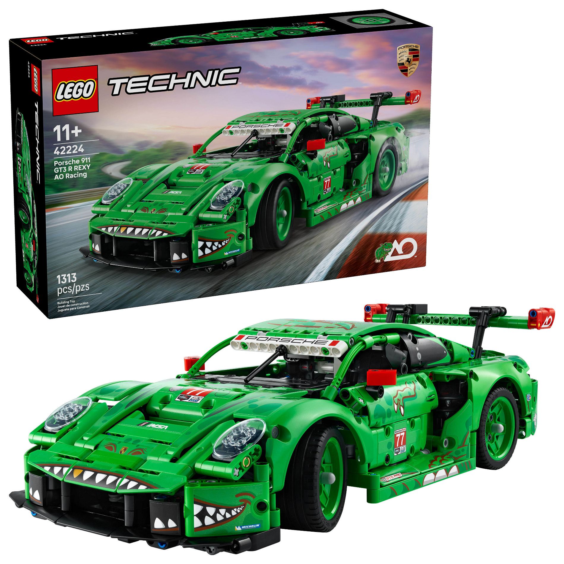 LEGO Technic Porsche 911 GT3 R REXY AO Racing Car 42224