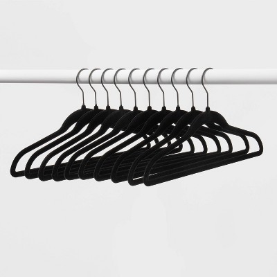 Petite Size 10pk Flocked Hanger Black - Made By Design™