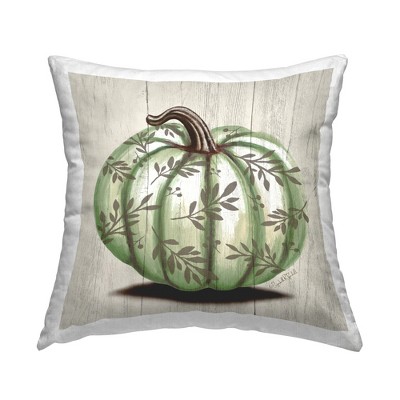 Stupell Industries Green Autumnal Pumpkin Botanical Leaf Pattern