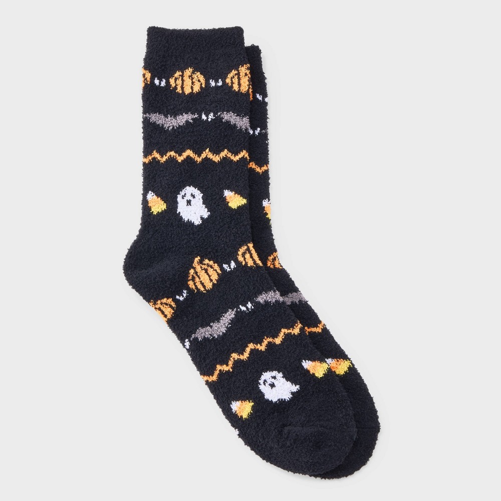 Women's Halloween Fairisle Cozy Crew Socks - Hyde & EEK! Boutique Black 4-10