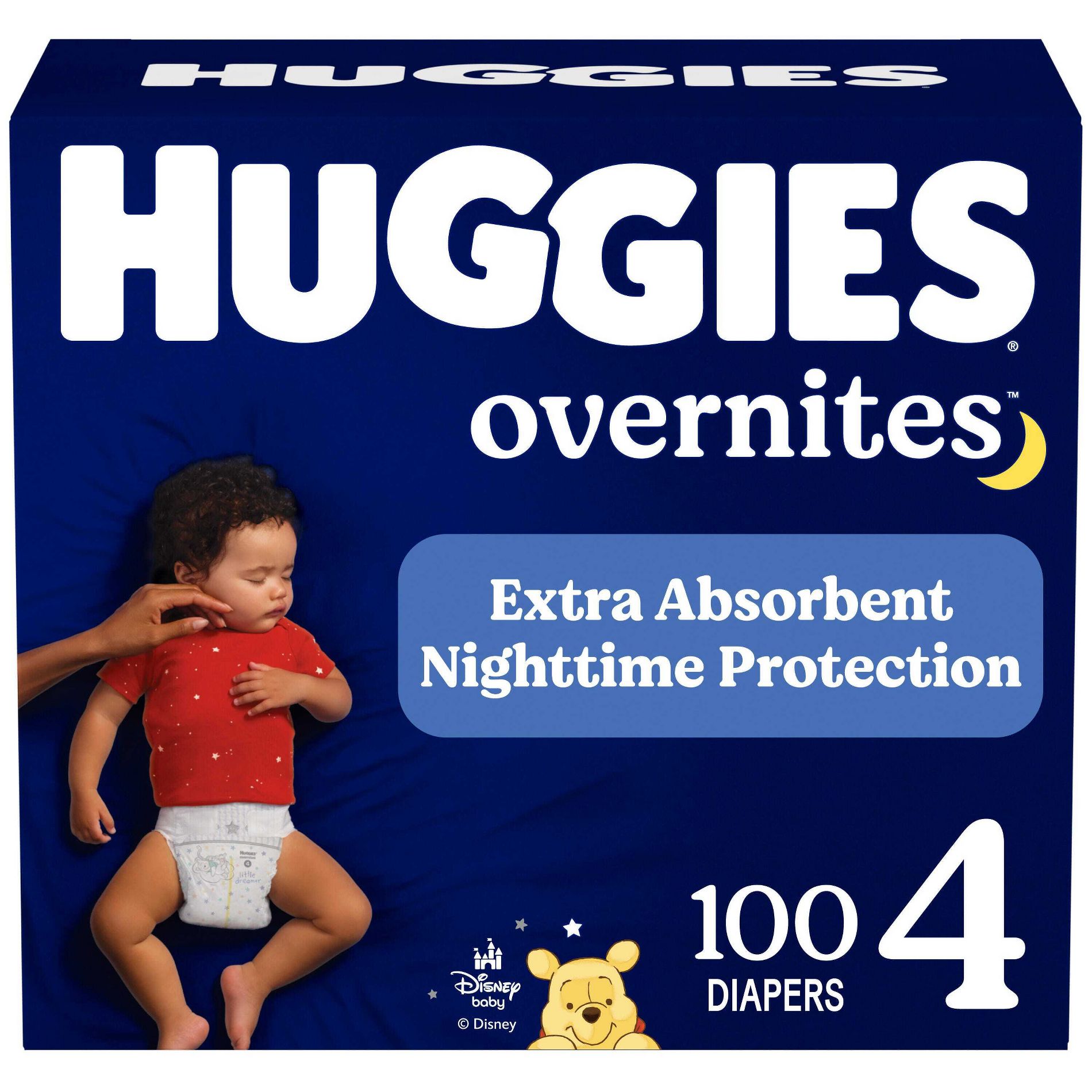 Huggies Overnites Nighttime Protection Diapers  - Size 4 - 100ct