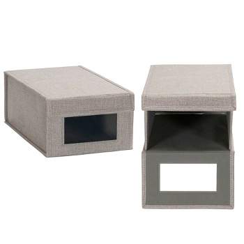 Household Essentials Small Drop Front Vision Storage Box Silver