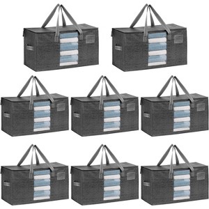 4/6/8 Pack Moving Bags, Comforter and Blanket Storage Bags for Closet, Moving Boxes, Boxes with Lids Alternative - 1 of 4