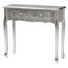 Baxton Studio Newton Classic and Traditional Silver Finsihed Wood 2-Drawer Console Table - 2 of 4