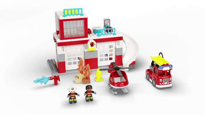LEGO DUPLO Fire Station &#38; Helicopter Toy Playset 10970, 2 of 8, play video