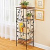 Collections Etc Climbing Leaf Design 4-Tier Metal Accent Shelf 15.25 X 12.5 X 42.5 - 2 of 3