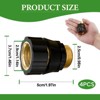 Infurnic Hose Valves and Connectors Quick Connect Hose Fittings Male/Female Set, 3/4 Inch Aluminum Garden Hose Fitting Water Hose Connector (4 Set) - 3 of 4