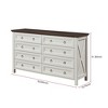 VANIRROR Farmhouse 8 Drawers Dresser for Bedroom, Rustic Wood Chest of Drawers Organizer for Living Room, Hallway, Clothes Storage - 3 of 4