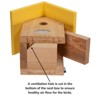 JCS Wildlife Chickadee Post Mount Birdhouse with Recycled Poly Lumber Roof - 4 of 4