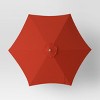 9' Round Outdoor Patio Market Umbrella with Faux Wood Pole - Threshold™ - 4 of 4