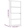 vidaXL Interior Door Black 36.6"x79.3" Tempered Glass&Aluminum Slim - 4 of 4