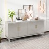 70.07''Large Size 4-Door Cabinet, Sideboard Buffet Cabinet with Storage, Same as Living Room, Kitchen, Bedroom, Hallway (Champagne) - 4 of 4