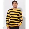 Lars Amadeus Men's Crew Neck Long Sleeves Color Block Striped Pullover Sweatshirts - 2 of 4