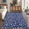 Washable Modern Floral Print Area Rugs for Bedroom Living Room, Soft Non Slip Low Pile Carpet for Home Office - 3 of 4
