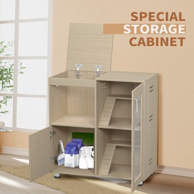 Teak 4-Tier Wooden Pet House with Acrylic Windows