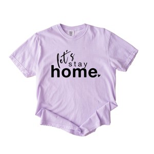 Simply Sage Market Let's Stay Home Garment Dyed Tee - 1 of 4