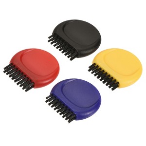 Unique Bargains Portable Pocket Dust Groove Cleaner Mini Golf Club Brushes Red Yellow Blue Black 5 Pcs - 1 of 4