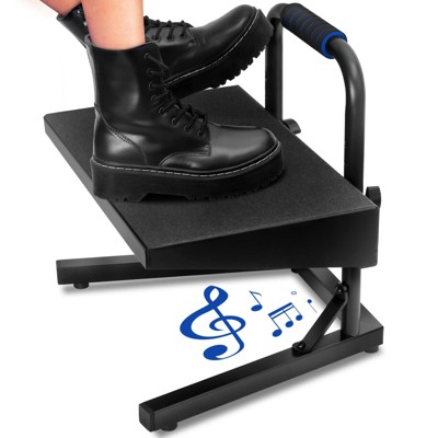 Liquid Stands Ergonomic Guitar Foot Stool Under Desk for Kids - Height Adjustable Elevated Piano Foot Rest - Enhance Comfort and Improve Posture