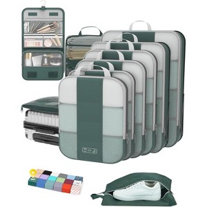 10 Set Compression Packing Cubes Travel Essentials,Compressible Expandable Packing Cubes Suitcase - 1 of 4