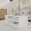 vidaXL Coffee Table White 40.2 in.x21.7 in.x16.9 in. Engineered Wood - 3 of 4
