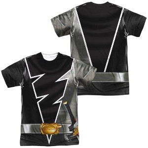 Popfunk Power Rangers Dino Fury Black Ranger Front-Back Print Adult Sublimated Costume T-Shirt - 1 of 4