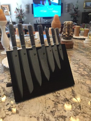 Miyabi Black Magnetic Easel Knife Block, Set of 10