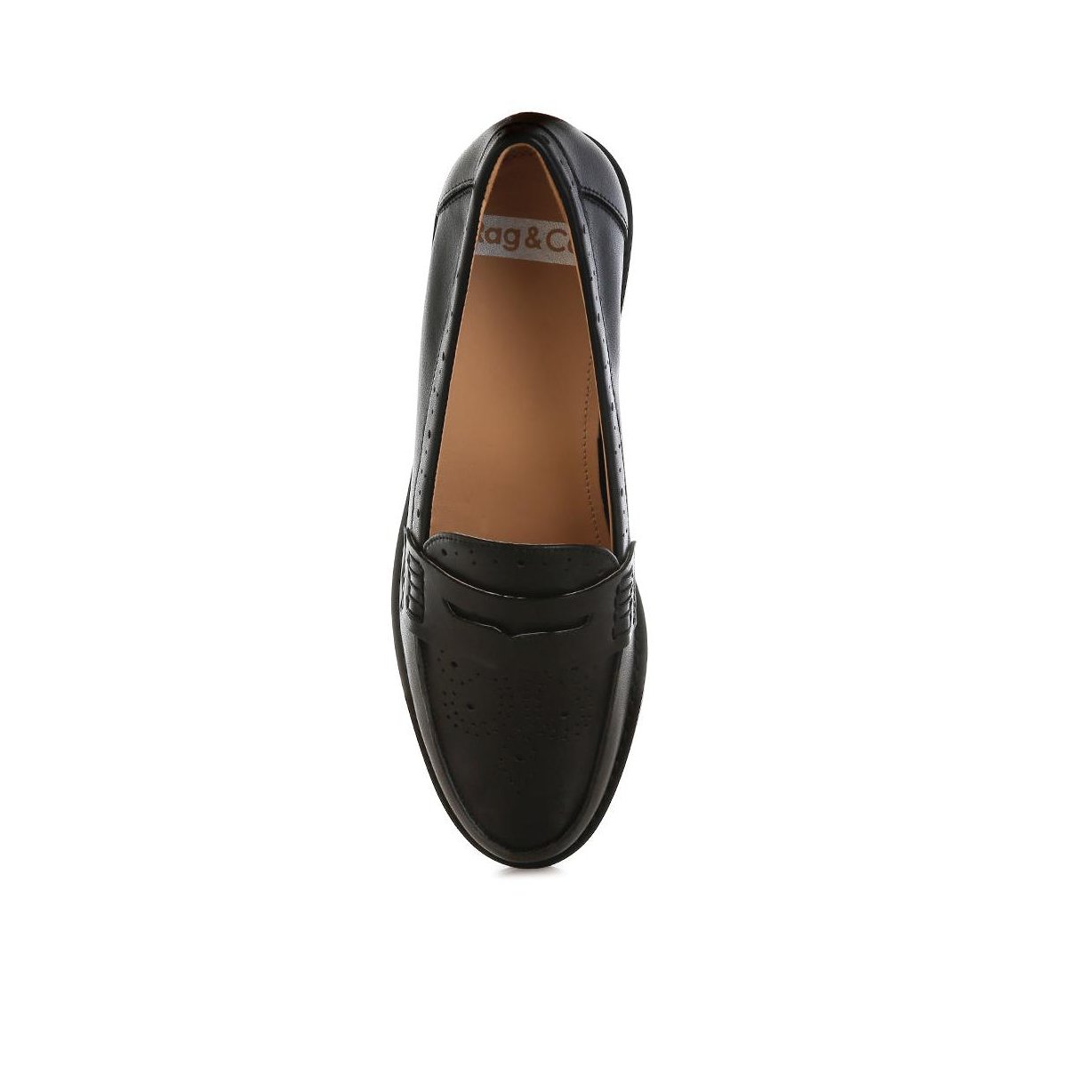 Женские туфли Rag & Co Womens Clotilda Perforated Low Heel Loafers 7 — фото 4