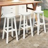 WestinTrends Malibu 29" All Weather Hdpe Outdoor Patio Round Backless Bar Stool (Set of 3) - 2 of 4
