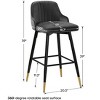 Bekrvio Swivel Barstools with Back, Counter Height, Velvet Upholstered - 2 of 4