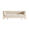 NicBex Couches for Living Room 82" Sofa Velvet Upholstered 3-Seat Couch Soft Sponges Modern Chesterfield Sofa with Gold Legs for Apartment - 3 of 4