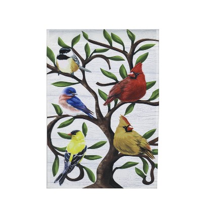 Songbirds in Tree of Life Trelis Garden Applique Flag