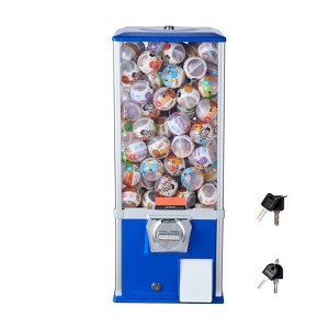VEVOR Gumball Machine for Kids, 25" Height Home Vending Machine, PS Bouncy Balls Dispenser, Hold 230 Capsule Toys, Rectangle Bubble Gum Machine - 1 of 4