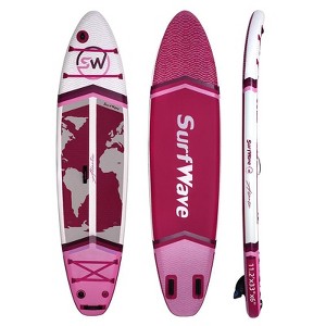 VYNXARIA Inflatable Stand Up Paddle Board 11'*34"*6" With Accessories,Rose - 1 of 4