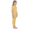 Yellow Flowers/Dots 2 Pack Kids Shortsleeve Pajama sets - 3 of 3